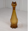Decantador gato cristal marrón