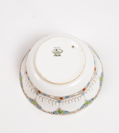 Servicio de té con puntos de colores (21 piezas)