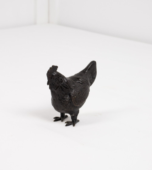 Poule en bronze