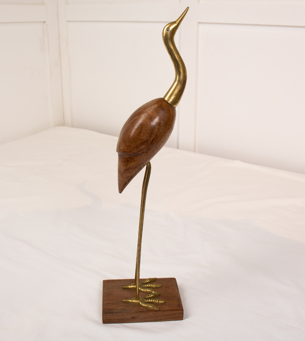 Bird made of wood and gilded metal
