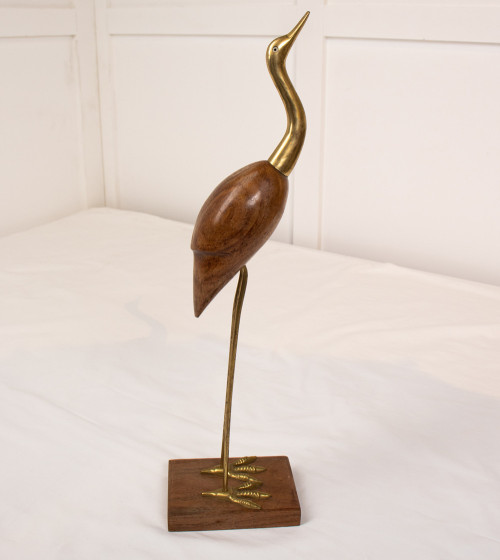 Bird made of wood and gilded metal