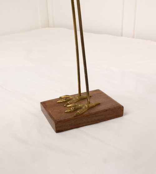 Bird made of wood and gilded metal