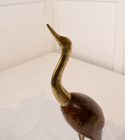 Bird made of wood and gilded metal