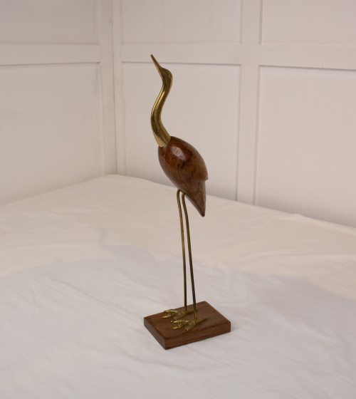 Bird made of wood and gilded metal