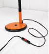 Lampe table orange en métal