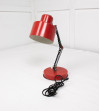 Articulated red table lamp