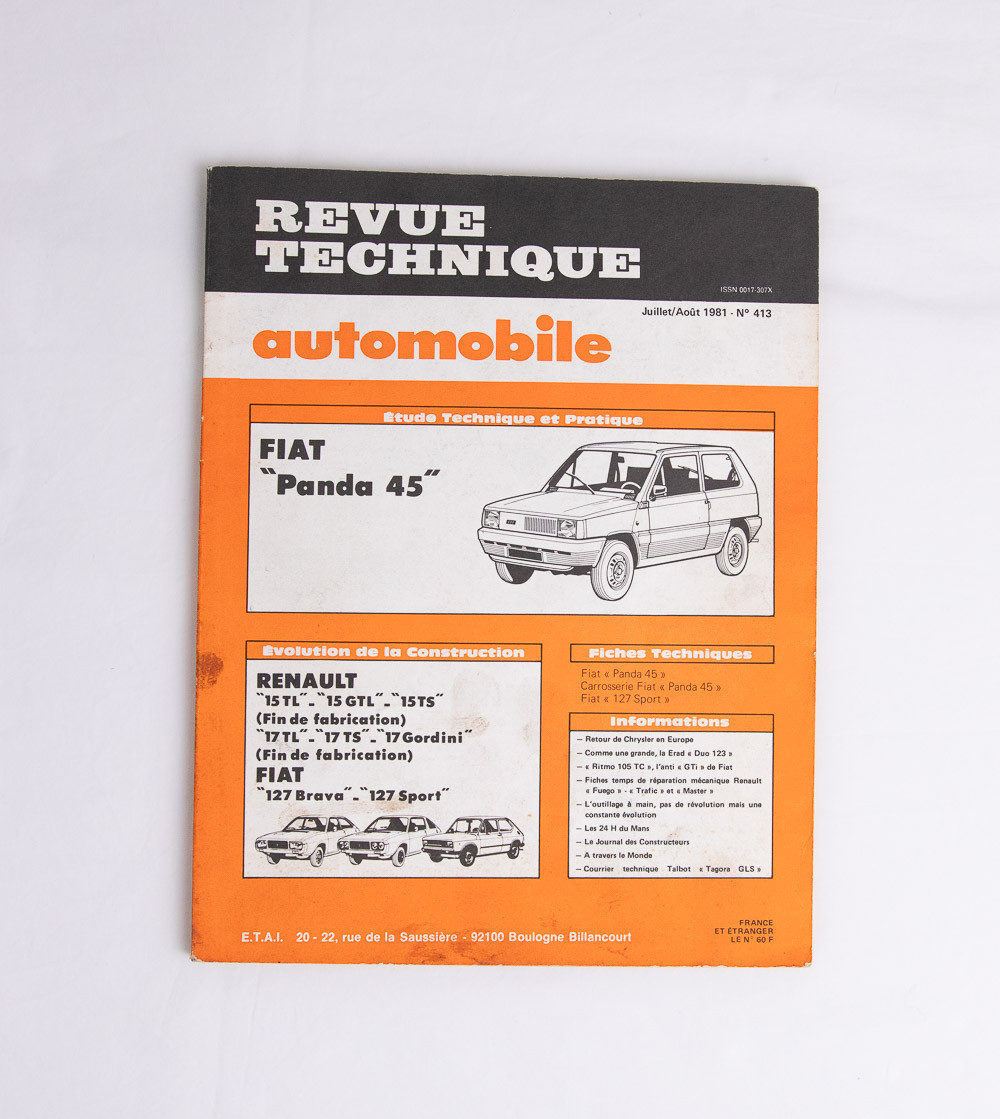 Revista técnica automóvil FIAT panda 45 - francés Revista técnica automóvil FIAT panda 45 - francés