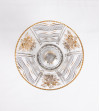 Vase en verre doré