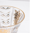 Vase en verre doré
