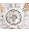 Vase en verre doré