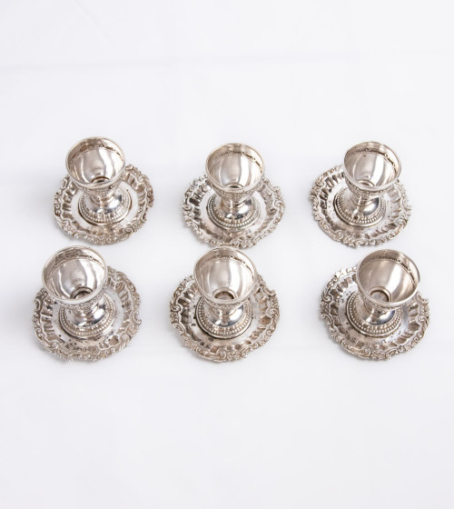Coquetiers en argent (6 pièces)