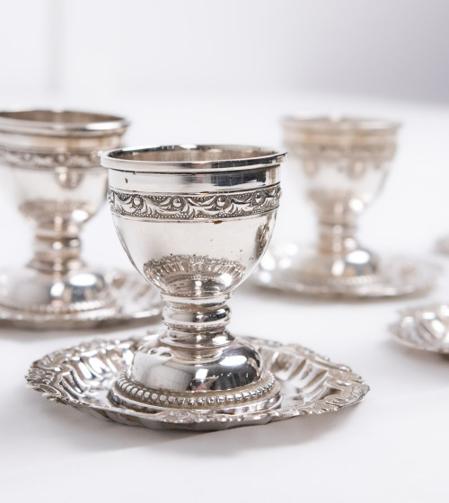 Huevera de plata (6 piezas)