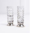 Porta púas de plata y cristal.