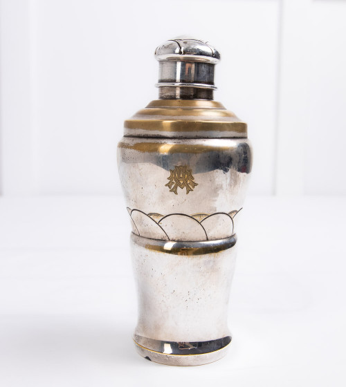 Shaker à cocktail plaqué argent