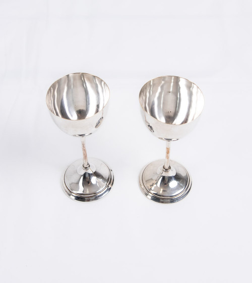 Verres à pied en argent (2 unités)