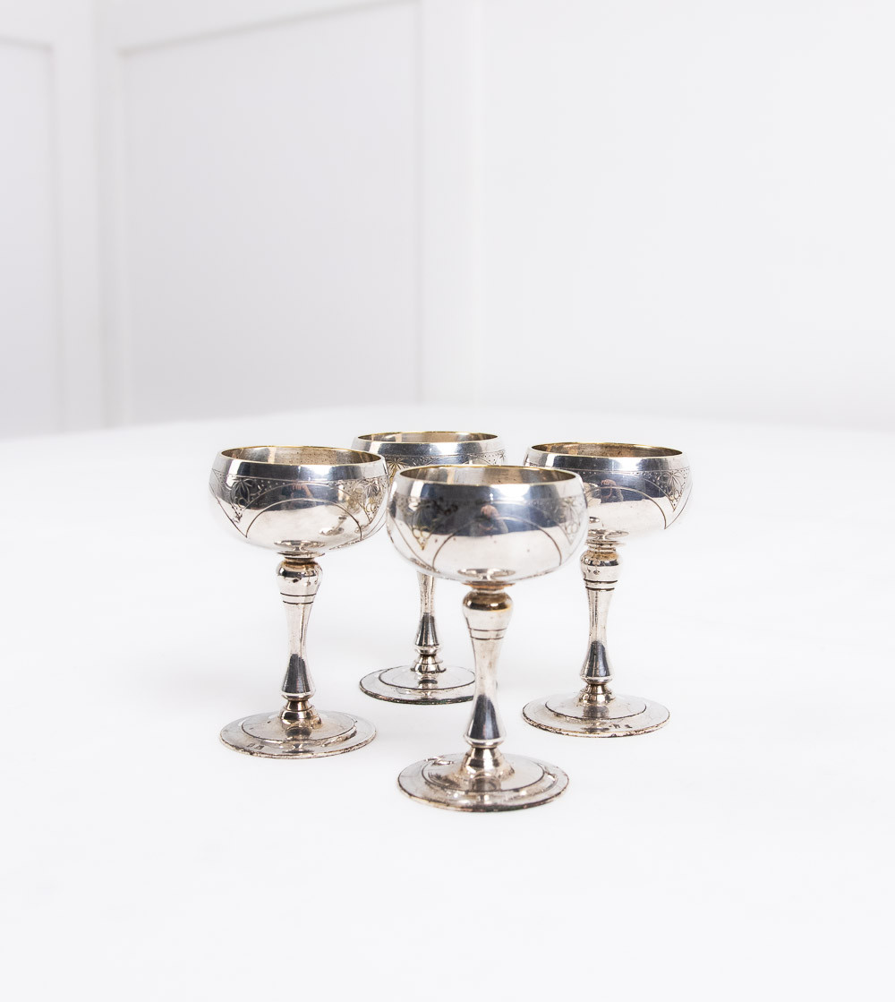 Copes petites platejades (4 unitats) Copes petites platejades (4 unitats)