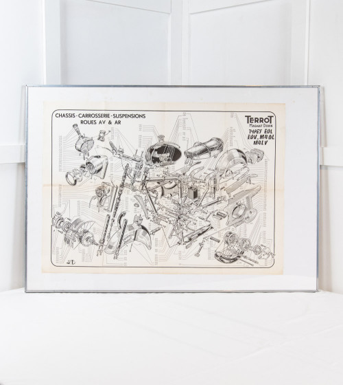 TERROT motorcycle poster (chassis and bodywork)